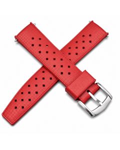 Silicone Watch Replacement Band Compatible with Omega x Swatch MoonSwatch 20mm, Red