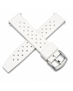 Silicone Watch Replacement Band Compatible with Omega x Swatch MoonSwatch 20mm, White
